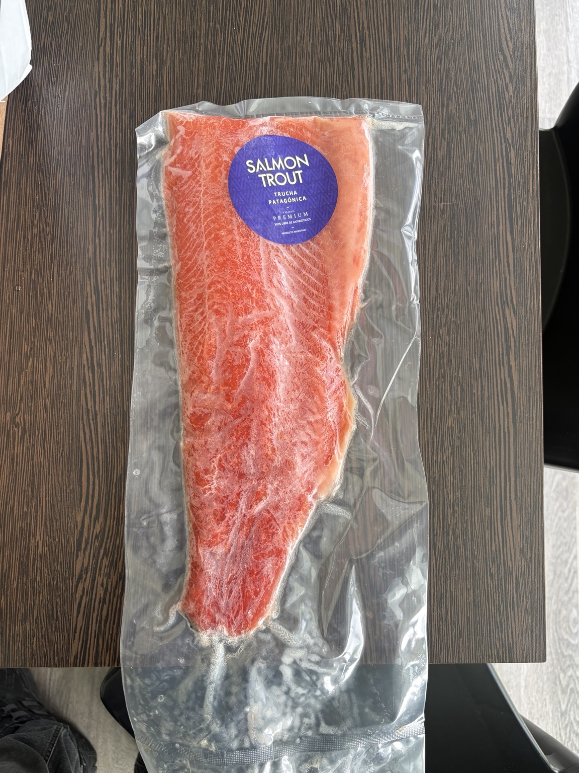 Filete de trucha patagónica envasado al vacío